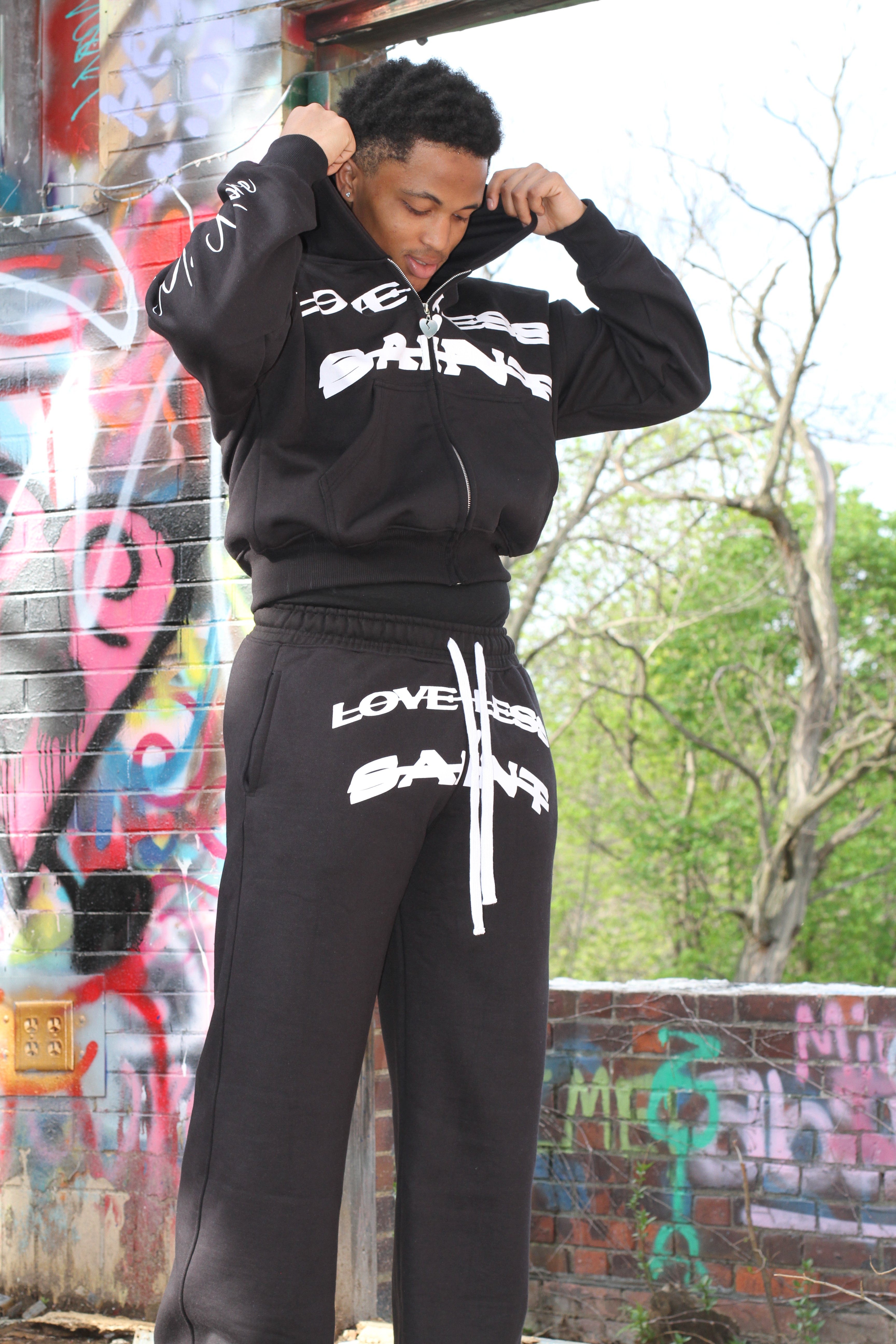 Black Love Jogging Suit
